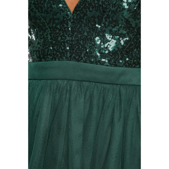 NWT Womens Size Small Lulus Love to Sparkle Sequin Tulle Sleeveless Mini Dress - Picture 5 of 5